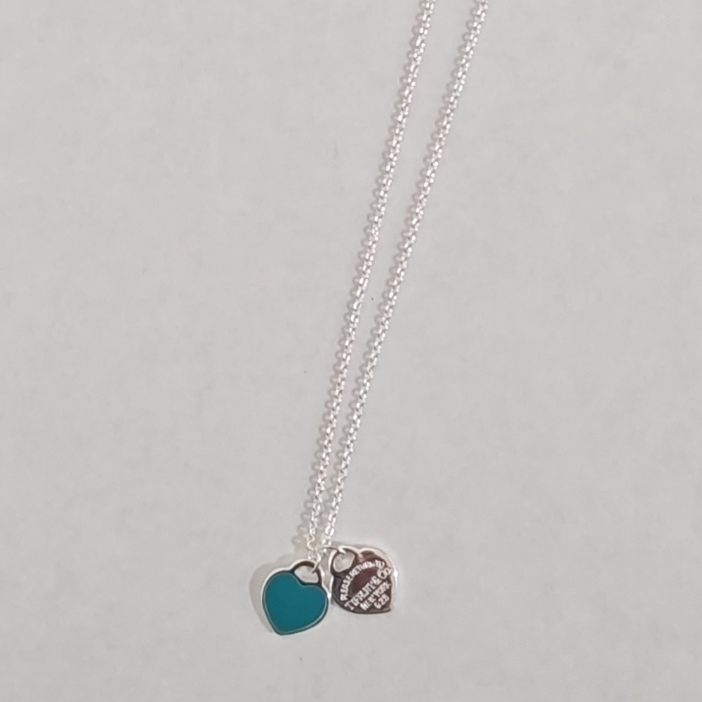 Blue heart necklace